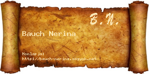 Bauch Nerina névjegykártya